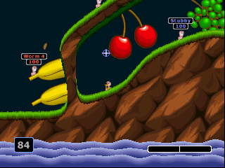 Worms Armageddon (USA) (En,Fr,Es) In game screenshot